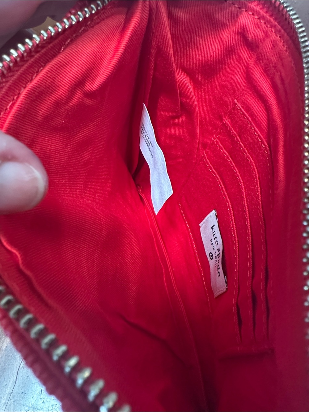 kate spade red beaded 'GOING TO TARGET' pouch wristlet - Picture 7 of 10